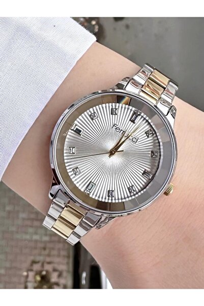 Ferrucci ساعة يد نسائية بسلك معدني