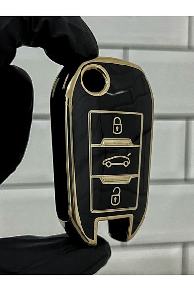 BARKAS ELEKTRONİK Peugeot 301 308 3008 508 Expert Partner Rifter Switchblade Nano Key Case 3 Buttons Black