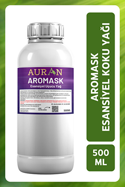 AURAN HANDMADE Aromask Esansiyel Uçucu Yağ Esans Koku Yağı Hobi Esans Mum Sabun Oda Kokusu 500ml