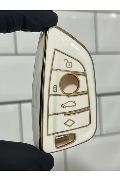 BARKAS ELEKTRONİK Bmw 1 3 5 7 Series X1 X3 X5 F10 F20 F30 M3 M4 G20 G30 Key Case 4 Push Button White