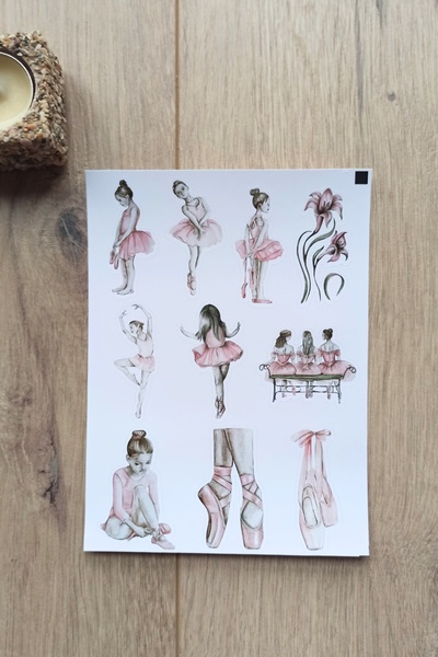 Mona Craftist 10 قطع من ملصقات أجهزة الكمبيوتر المحمول للفتيات من راقصة الباليه