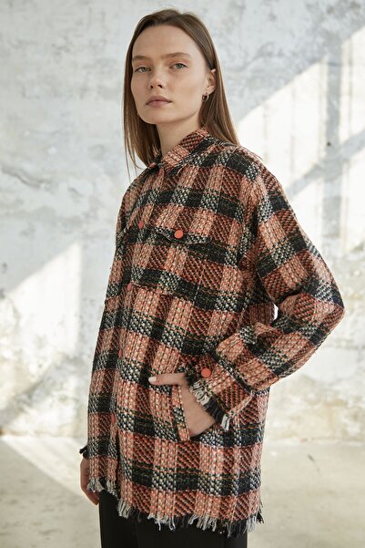 InStyle Сорочка з пушками та застібками - Помаранчева