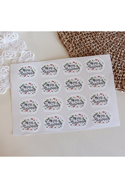 akcepazar New Year White Backdrop Tag - Christmas