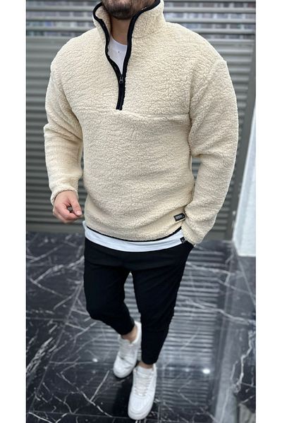 ferywear Men's Regular Cut Stand Collar Sweatshirt
