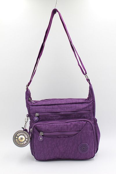 Bevitton Clinker Water Resistant Fabric Women's Shoulder Bag 4120 Purple