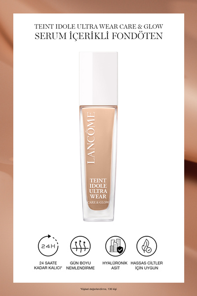 Lancome Teint Idole Ultra Wear Care & Glow Serum Içerikli Likit Fondöten 220c...