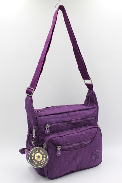 Bevitton Clinker Water Resistant Fabric Women's Shoulder Bag 4120 Purple