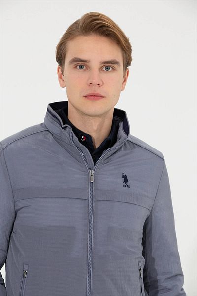 U.S. Polo Assn. Γκρι ανδρικό παλτό G081SZ0MS 000 1443174 VR024