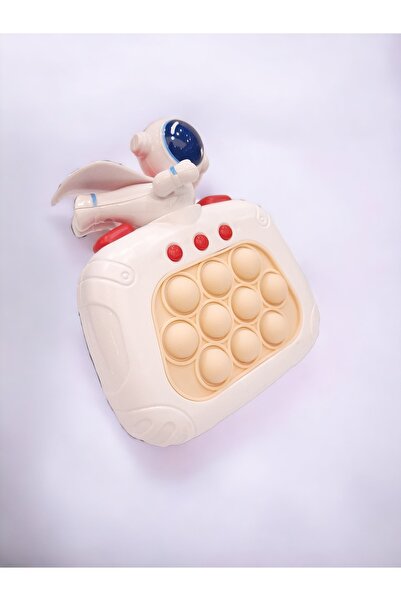 Popit Toys Çocuklara Yılbaşı Hediyesi, Eğitici Oyuncak, Elektronik Popit, Işıklı Oyuncak, Uçan Astronot Beyaz