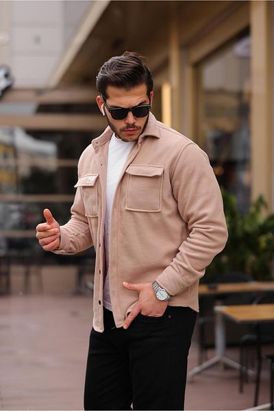 Stilkombin Πουκάμισο με απλό φλις τσέπη μεγάλου μεγέθους XC U 201