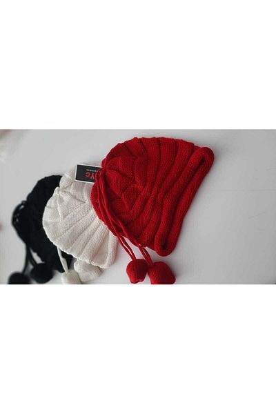 Betülce 3-STRAPS TULIP POMPOMED STRING SOFT WOMEN'S BATTERY DOUBLE LAYER BEAT