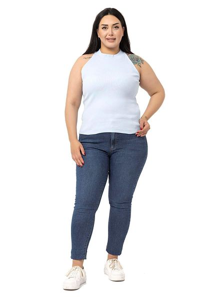 DISENTIS MODEST Dimensiune Plus Gât Halter Semi Turtleneck Camisole Baby Blue Body