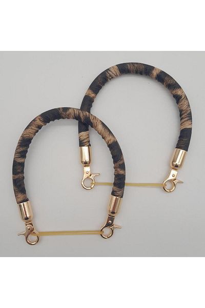 angel çanta aksesuar Angel Bag Accessory Double Short Cord Bag Handle Leopard Light Gold Metal