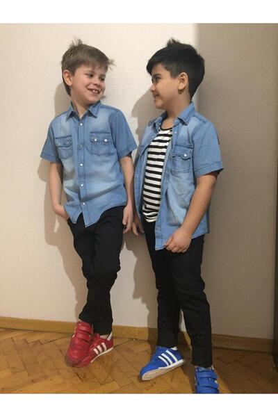 Burçak Butik Πουκάμισο και μπλουζάκι για αγόρια με τζιν παντελόνι, συνδυασμός...