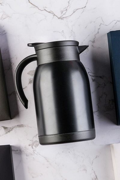 Weather Forecast 304 Steel 1.2 L Double Layer Black Vacuum Camping Picnic Tea Thermos cin555sy