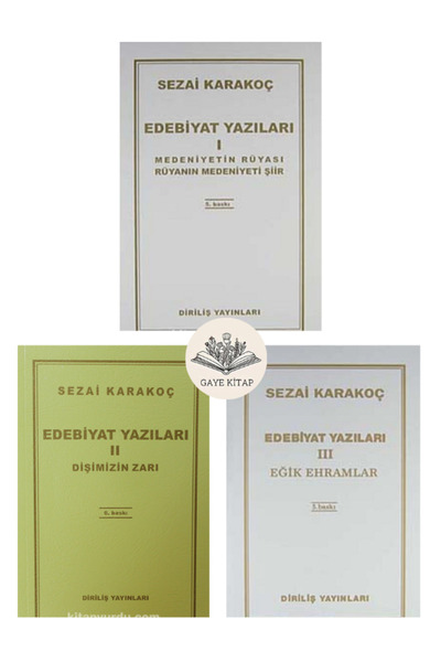 Diriliş Yayınları Sezai Karakoç Set (3 Kitap ) Edebiyat Yazıları 1 - Edebiyat...