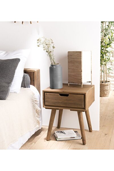 ŞafakMobilya Ahşap vintage model tek çekmeceli komodin