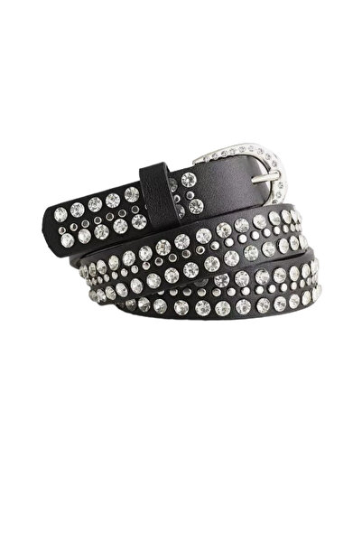 targay حزام جلد طبيعي مرصع بأحجار لامعة بالكامل على رعاة البقر
