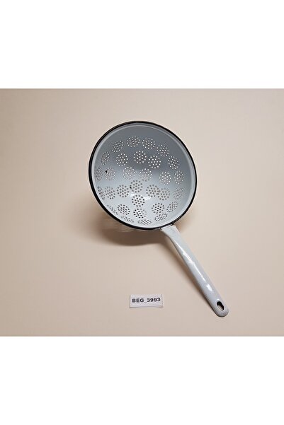 BEGÜLDAN Saplı Beyaz Çinko-emaye Süzgeç Çap;20 Cm Beg_3993