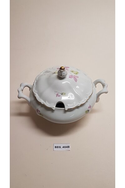 BEGÜLDAN Çorba Tenceresi Bavaria Porselen Çiçek Desenli Beg_4048