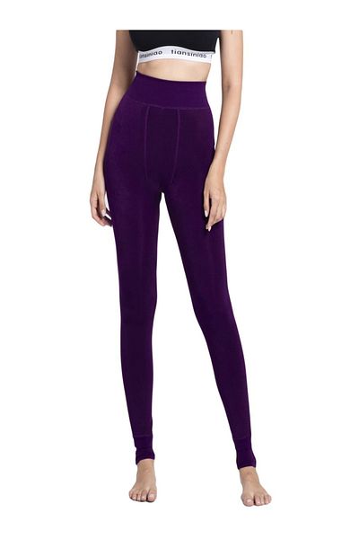MİSTİRİK Чорапогащи Ravena Model Slimming Fit Plush Inside Fur Tople Чорапи в лилав цвят