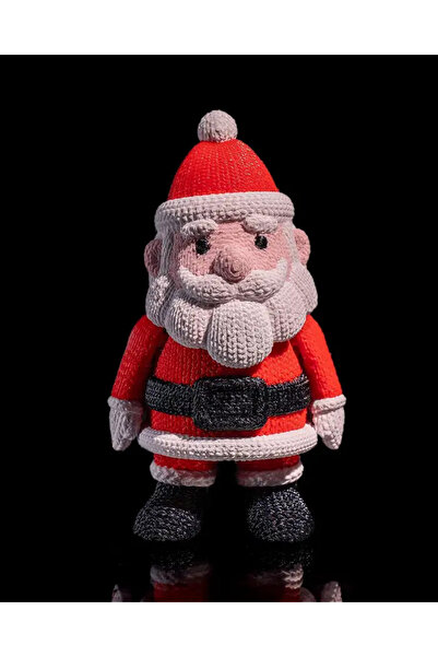 3DRoboMODA El Örgüsü Desenli Haraketli Noel Baba Figür