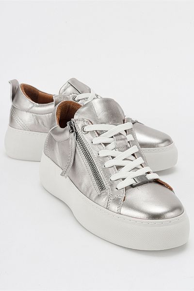 LuviShoes Pantofi de damă ALLIE Platinum din piele naturală