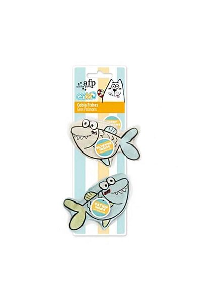 Afp Catoon Cat Fish with Herb Cat Toy