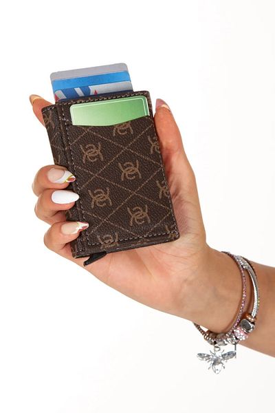 Newish Polo RFID Featured Wallet Credit Card Holder with Mechanism - Artificial Leather