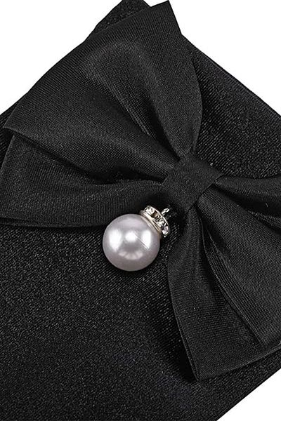 Hayalperest boncuk Costum Mireasă Mănuși Cu Perle Mănuși Nunta Pentru Mirese Model Scurt Mănuși Satin Negru