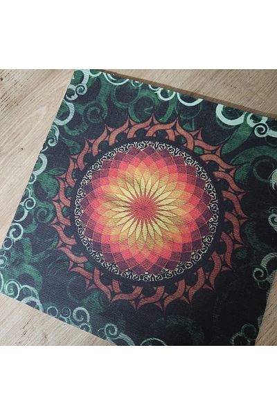 fırsatlar diyarı Mandala Patterned Tarot Altar Cloth / Tarot Cover 75X75 cm