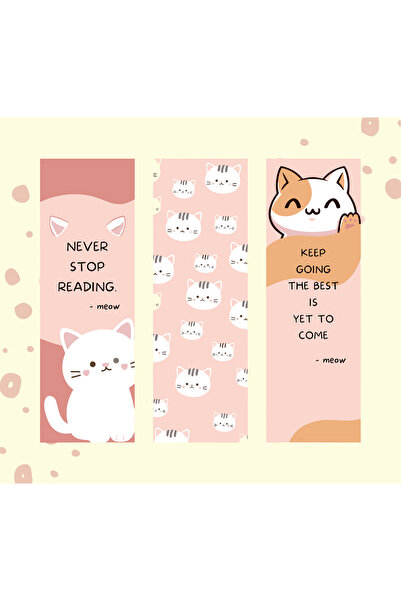 Belinay Bulutay 3-Piece Cat Bookmark