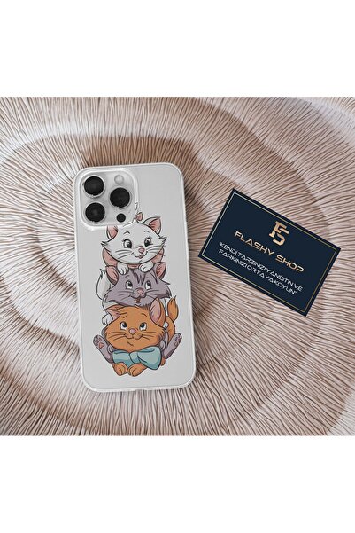 Realme 5I / 6I Compatible Transparent Case with Marie Sweet Cats Design