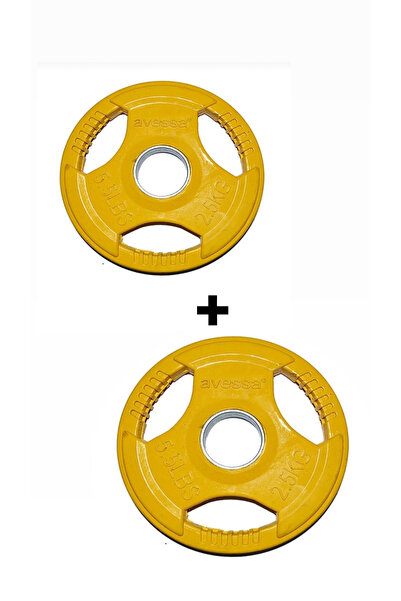 AVESSA 2,5 Kg Olimpik Plaka Kauçuk Set (2 Adet)