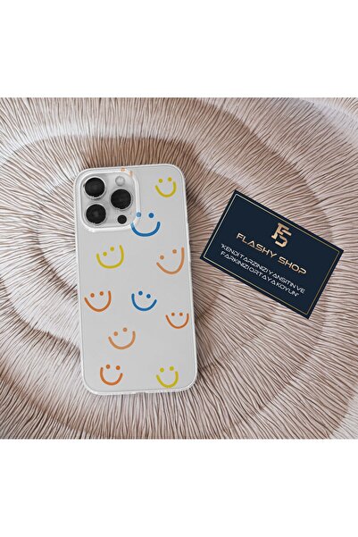 Flashy Shop Realme 5İ / 6İ Uyumlu Gülücük Desenli Şeffaf Kılıf