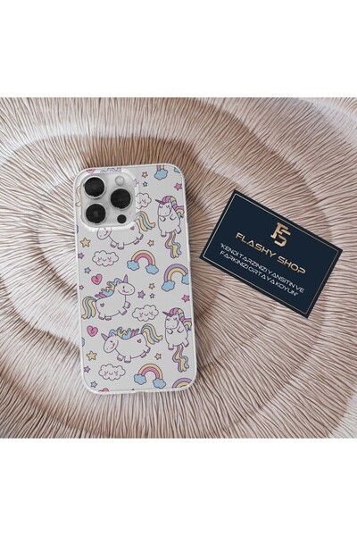 Flashy Shop Realme 5İ / 6İ Uyumlu Unicorn Tasarımlı Şeffaf Kılıf