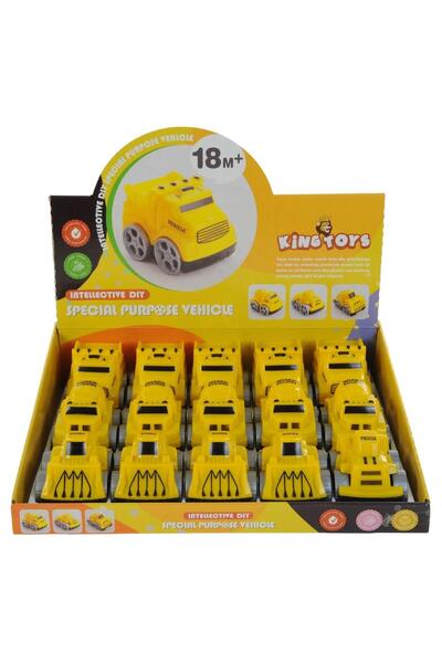 King Toys Mini Kırılmaz Sarı İş Araçları