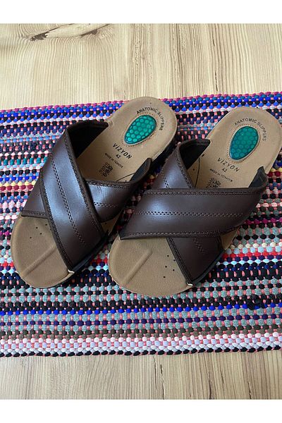 Eylül Spor Ανδρικές μαύρες παντόφλες Heel Spur Ultra Soft Gel σόλας Παντόφλες εσωτερικού χώρου Καθημερινές παντόφλες