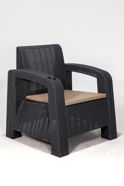 MOBETTO Olimpos Tekli 1 Kişilik Koltuk Balkon&teras Bahçe Koltuk / Antrasit