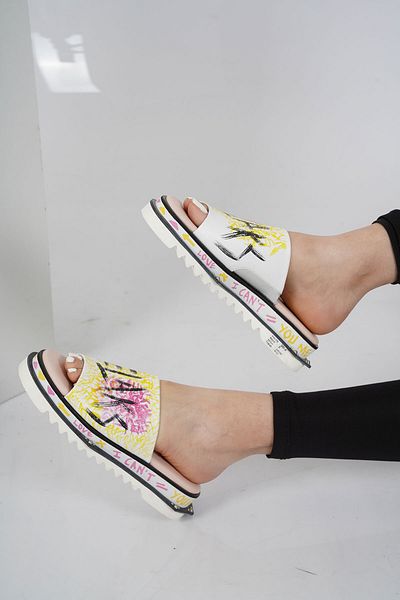 Osso Genuine Leather Women's Hand Painted Slippers 114-380-6