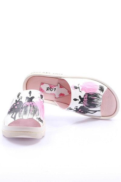 Osso Genuine Leather Women's Hand Painted Slippers 114-6613