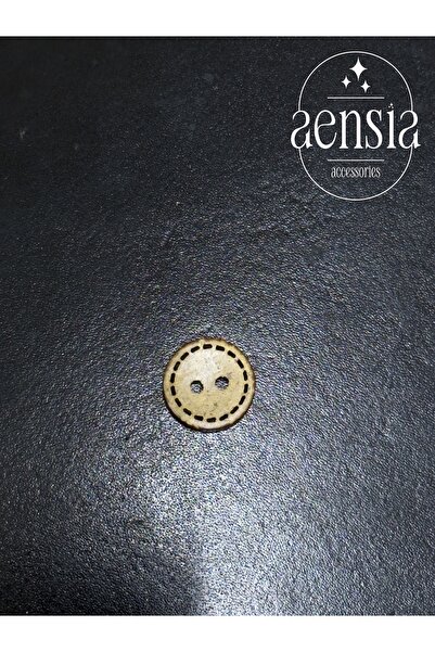 aensia Buton Cocoonat de nucă de cocos real cu detaliu de cusătură cu laser în jurul lui Buton cu gaură dreaptă 20 dimensiuni - Pachet de 10 butoane