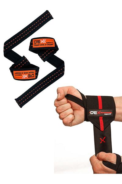 Dex Supports Lasting Energy Pro Lifting Straps Elite Wrist Wraps Set of 2