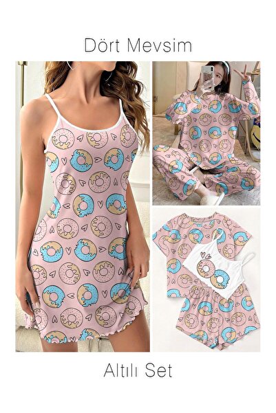 PEMBİŞ HOMEWEAR Set of Six Donut Supersoft Basic Single Jersey