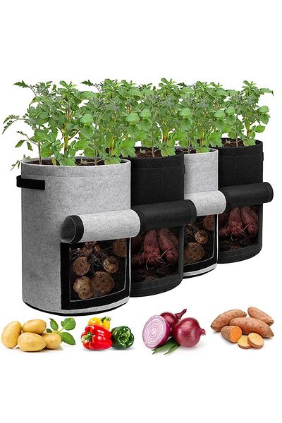 RevuBaby 40X25Cm Felt Vegetable Plant Growing Pot with Front Window