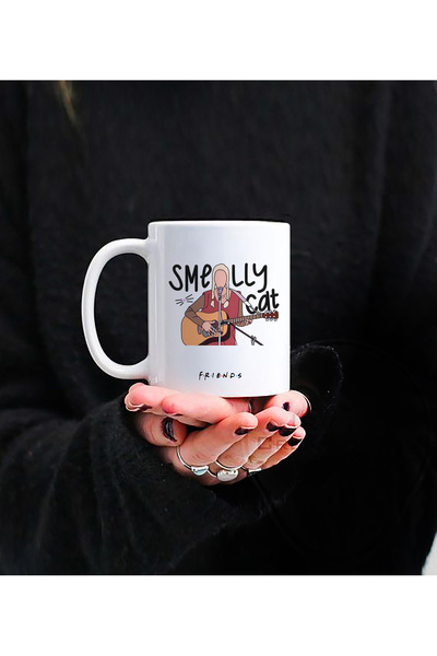 Darkia كوب بورسلين مطبوع على الوجهين بتصميم مخصص من Friends Smelly Cat