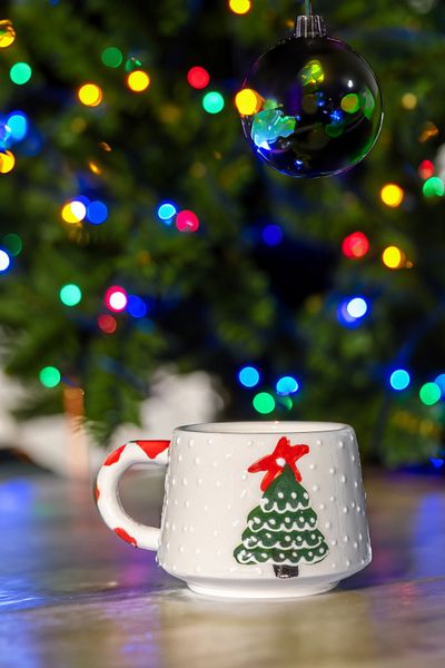 İNA PAZARLAMA Handmade Ceramic Christmas Cup