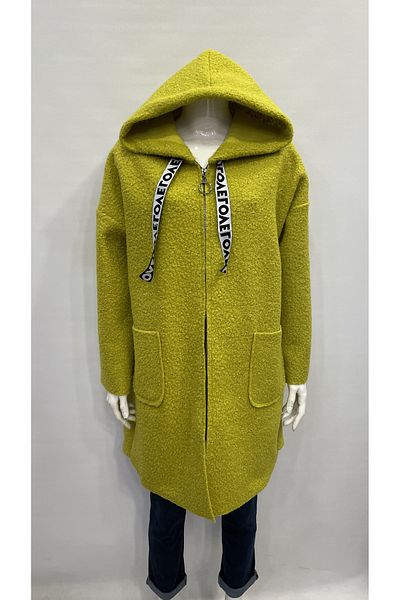 ŞIK STİL LARGE SIZE ZIPPERED HOODED JACKET-CARDIGAN-Coat-COAT