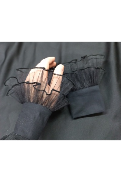 es moda shop أساور سيونا مطوية باللون الأسود