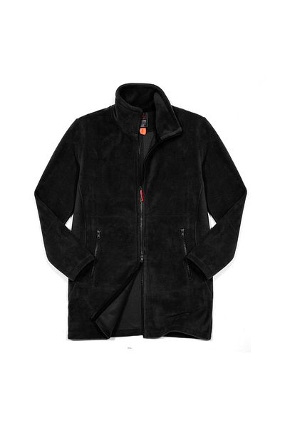 Cottonland Γυναικείο TERESA Χοντρό Fleece Μακρύ Μπουφάν ΜΑΥΡΟ